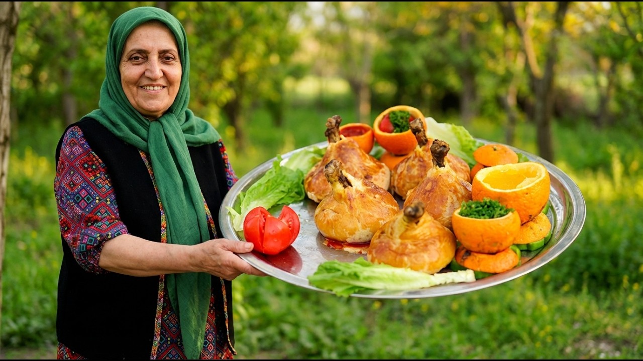 Persian Chicken Pie Wrapped in Pastry - Traditional Village Cooking