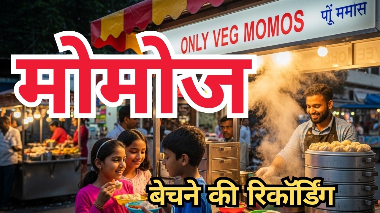 गरमागरम वेज मोमोज की आवाज़ 🥟 | Only Veg Momos बेचने की हिट रिकॉर्डिंग 🎙️ | स्ट्रीट फूड प्रचार 2025