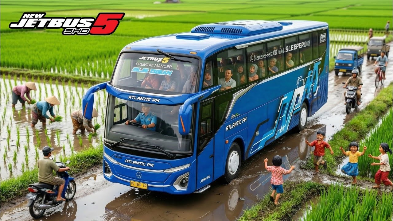 Perjalanan Bus AKAP Melewati Jalan Extrem! 🚌 Jetbus5 ATLANTIC PM 😱 Diorama Miniatur Realistis