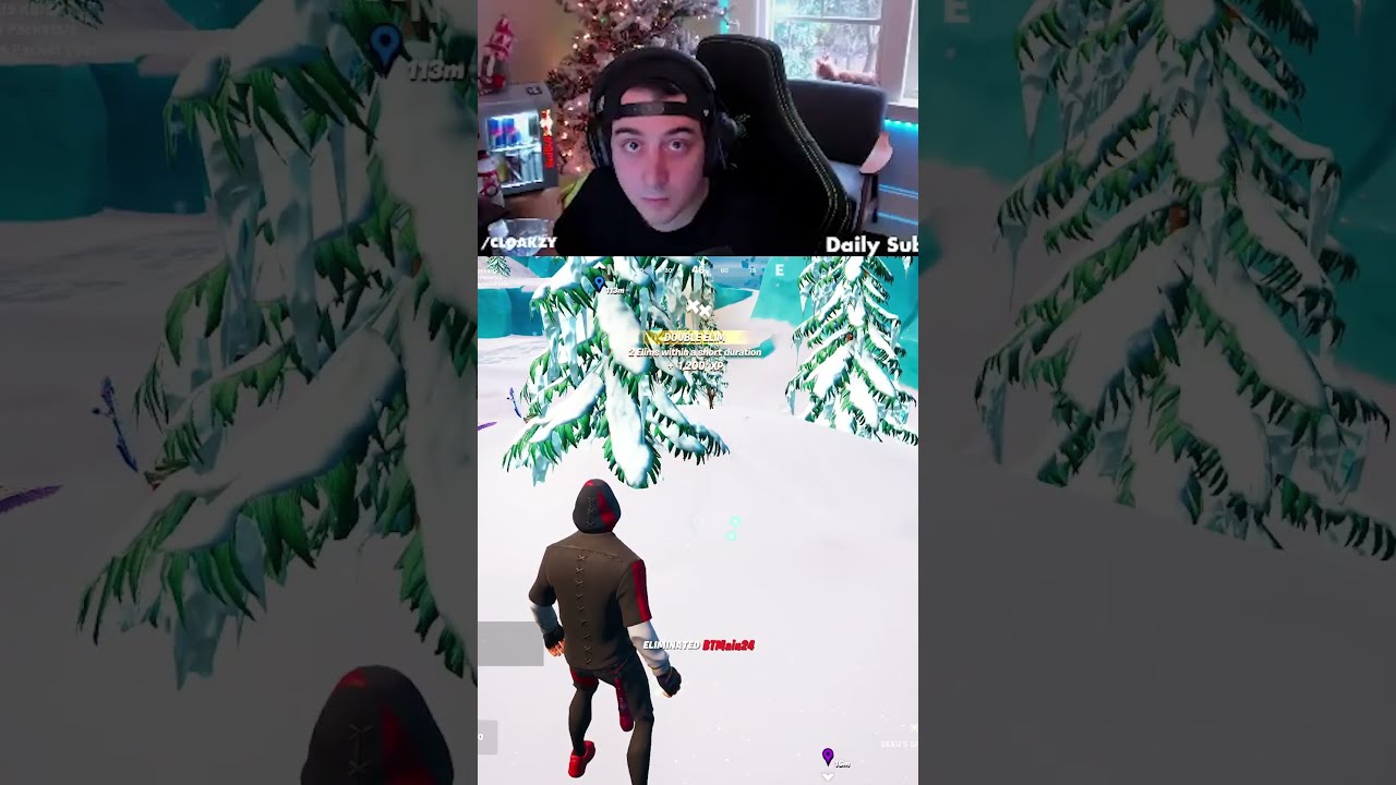 Cloakzy fists three dudes in Fortnite