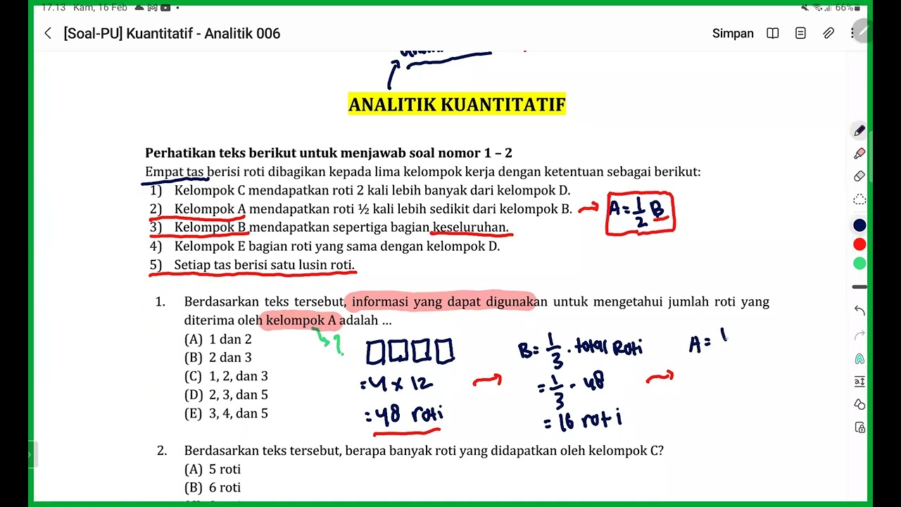 Penalaran Umum - Analitik (Bahas Soal)