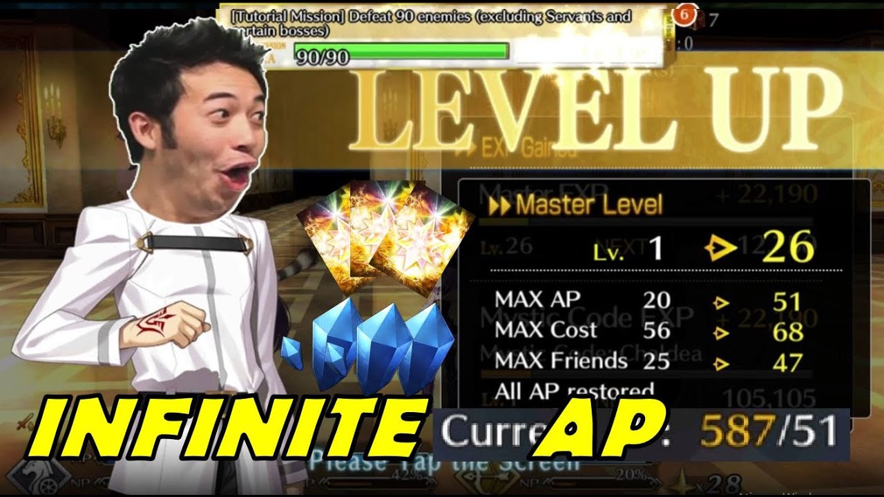 [FGO] INFINITE AP — Лучший стартовый туториал — Скоростное прохождение фермерства в начале игры