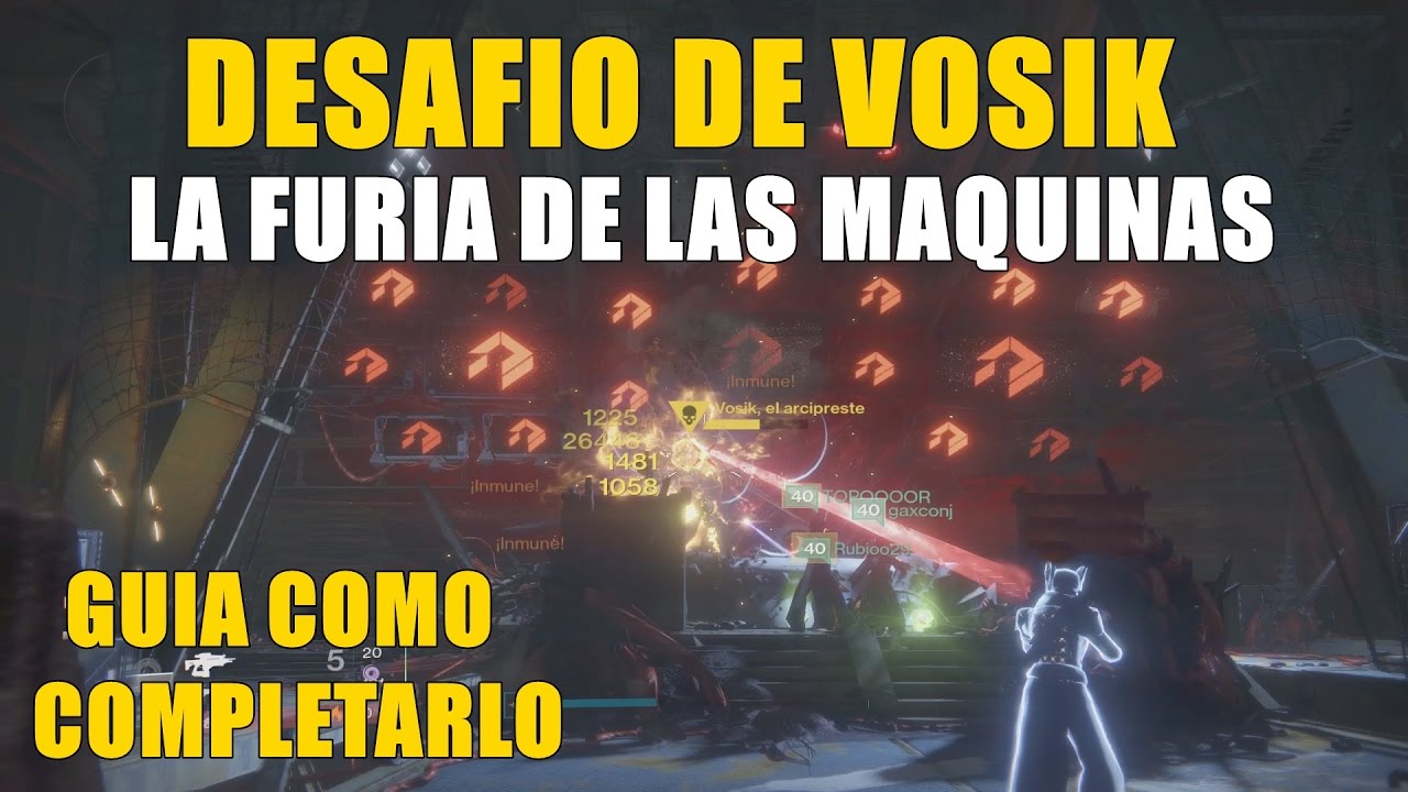 Destiny DESAFIO DE VOSIK GUIA COMO COMPLETARLO | RAID LA FURIA DE LAS MAQUINAS |