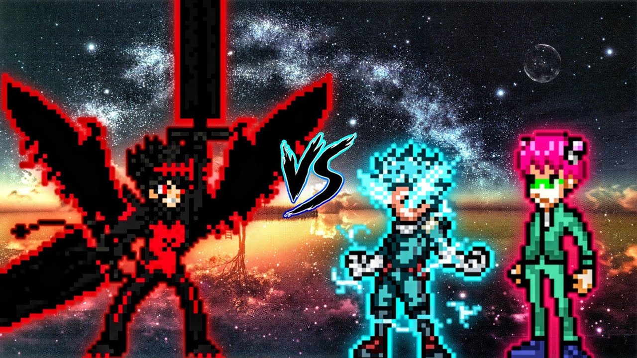Asta Final MG9 (all form) VS Deku Final MG9 (all form) & Saiki in Jump Force Mugen