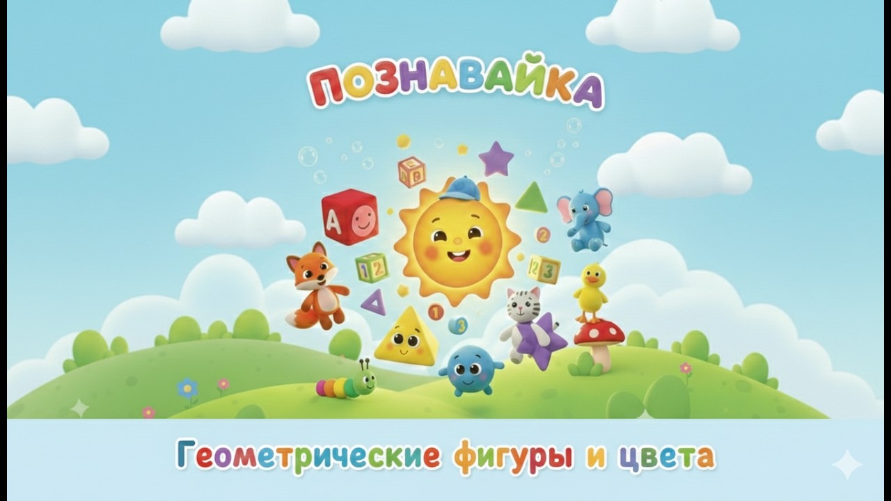 Учим фигуры и цвета для детей 🌈 🍭 🎭 🖌️| Развивающий мультфильм 🎨 ✨ 📚 💡 🧠 #изучаемфигуры #мультик