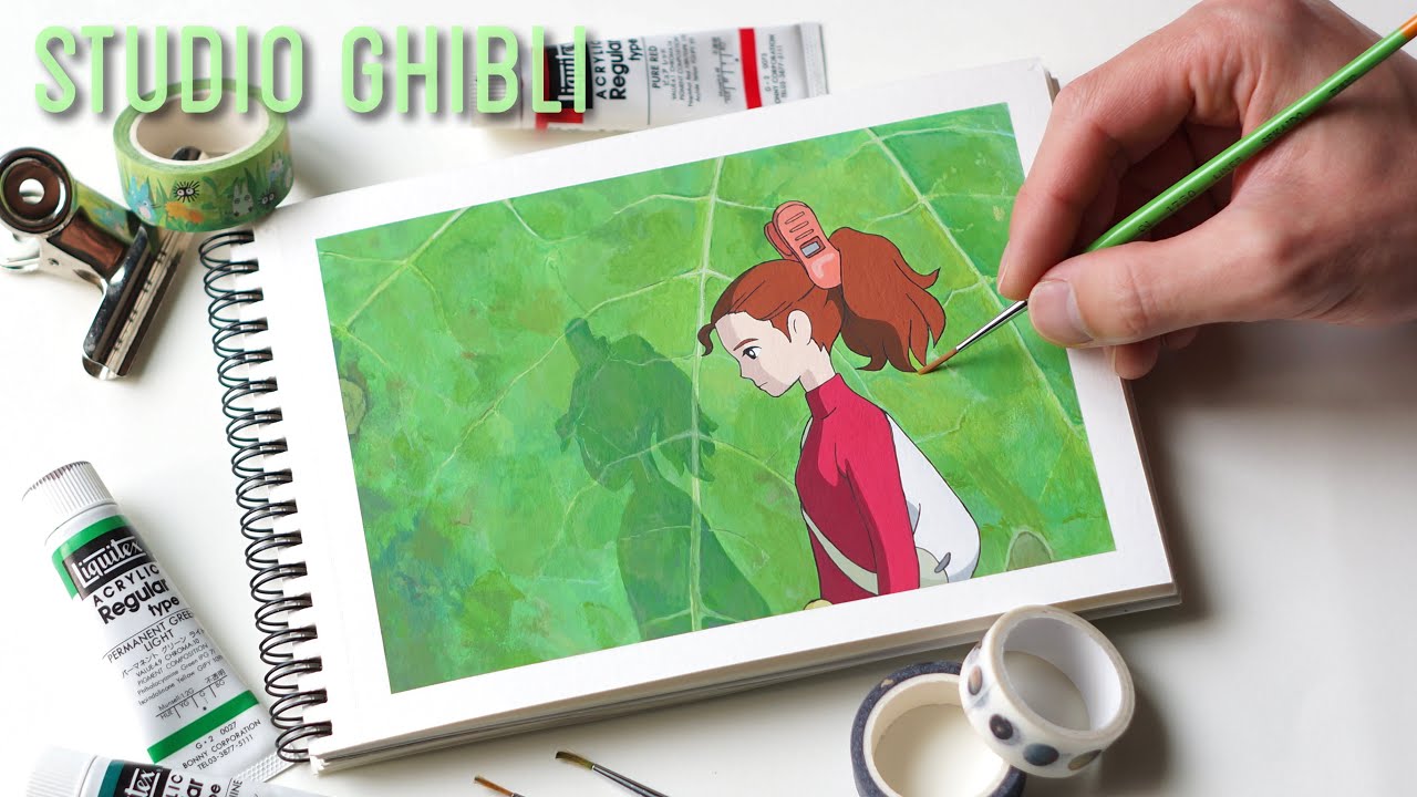 Painting Ghibli scenes🎨 ‘The Secret World of Arrietty’