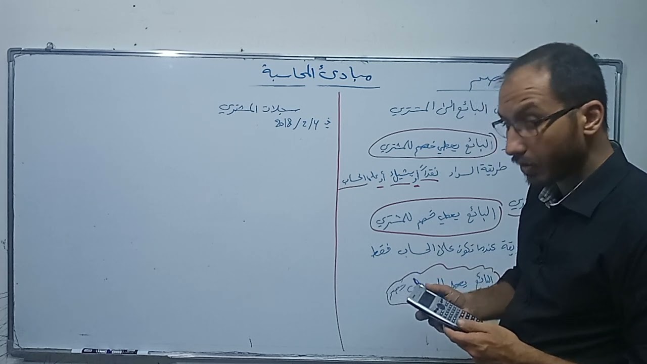 مبادئ المحاسبة - موضوع الخصم - الخصم التجاري - الخصم النقدي - خصم الكمية