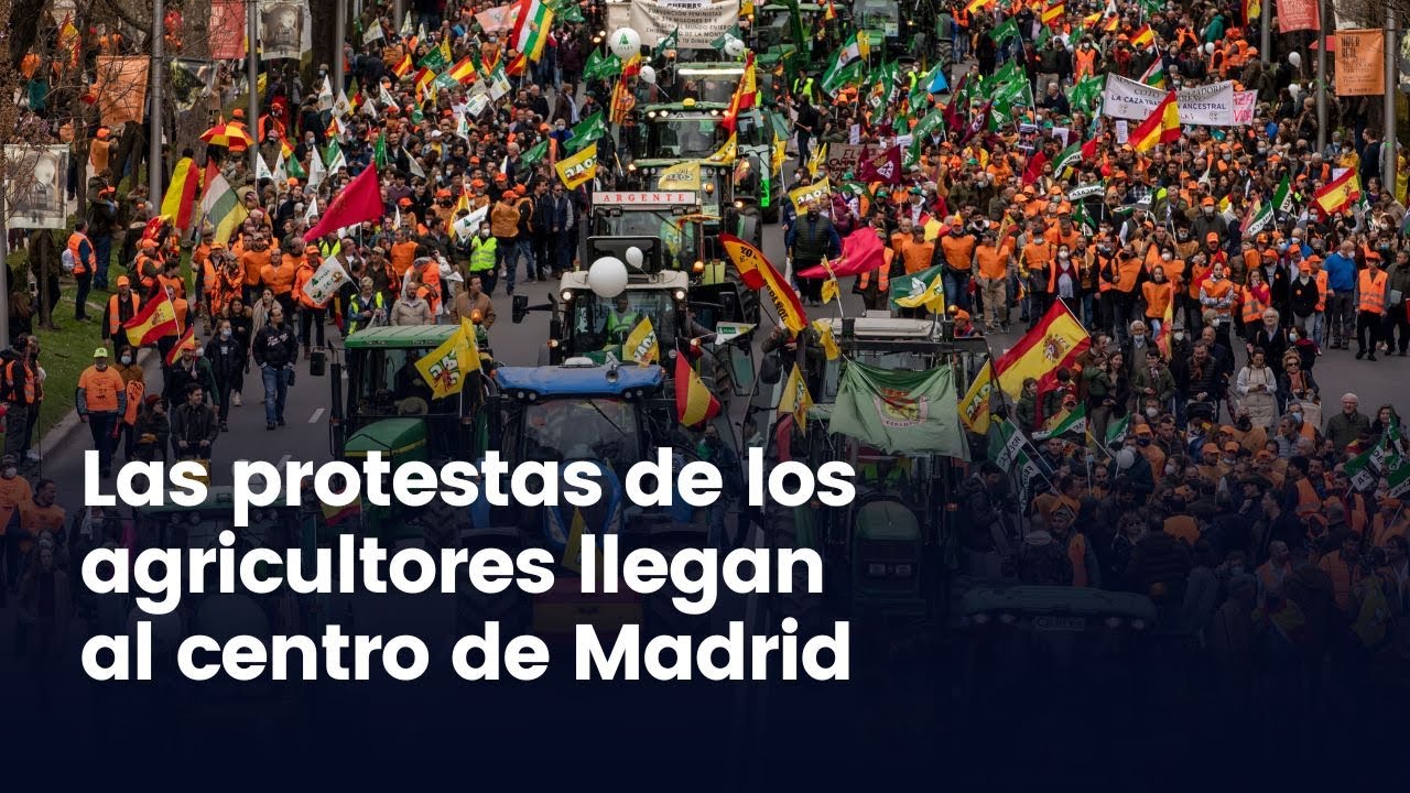 La huelga de agricultores llega al centro de  Madrid (21/02/2024)