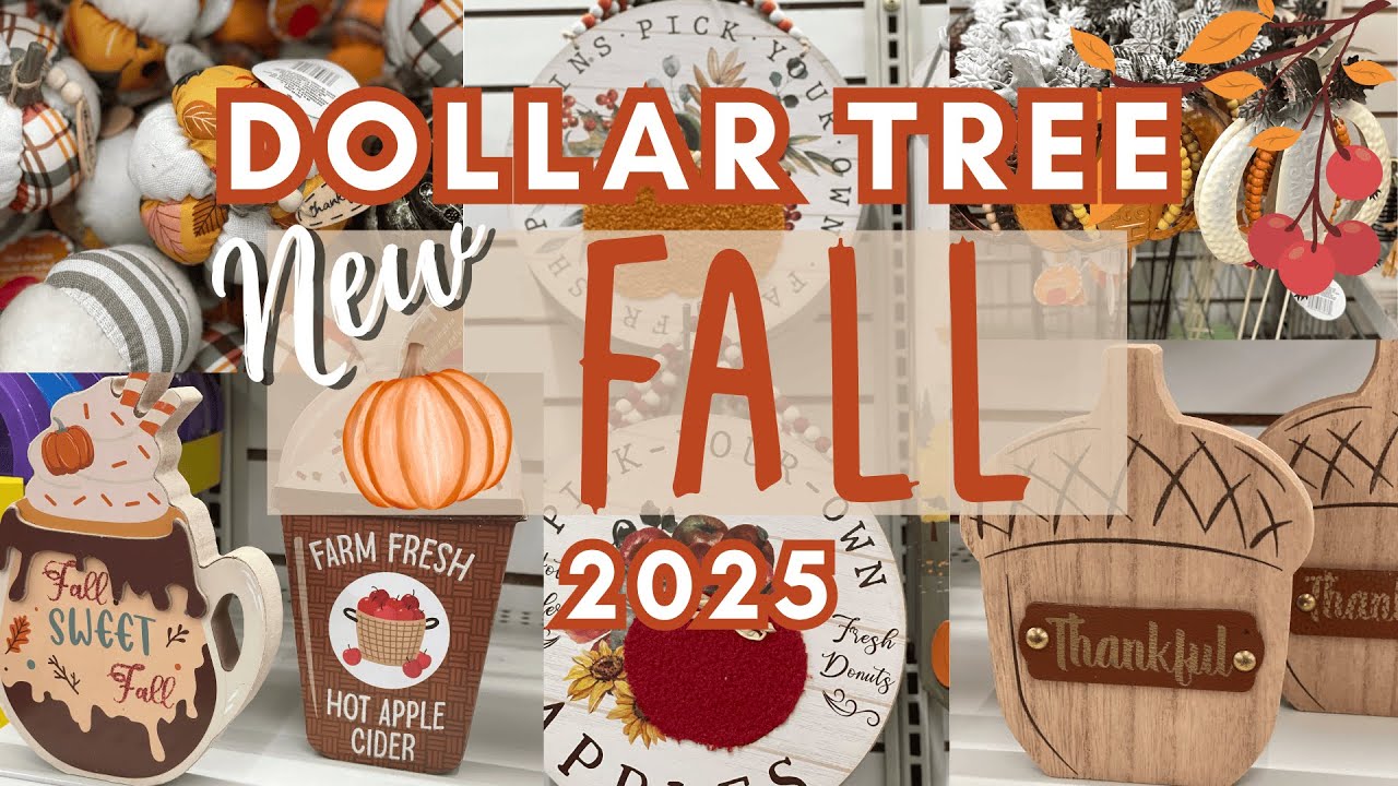 NEW Dollar Tree Fall and Decor 2025 | FALL Finds 2025 | NEW Arrivals Dollar Tree DIY 2025 🍁