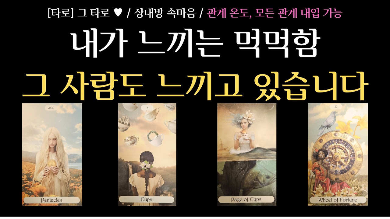 [타로] 그 타로 ♥ / 상대방 속마음 / 현재 두사람 관계 온도 / 가슴 먹먹한 이 관계, 아직 끝이 아닙니다 / 이 사랑이 나에게 주는 의미