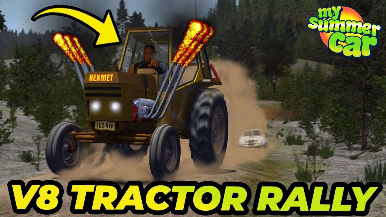 V8 TURBO TRACTOR RALLY! Kekmet V8! | My Summer Car 