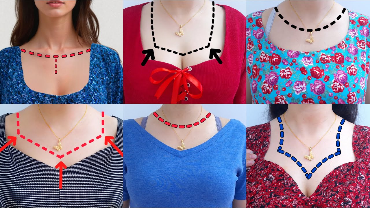 6 Brilliant Ways to Narrow a Wide Collar When You Don't Have the Right Fabric for Your Dress 🤩✨️
