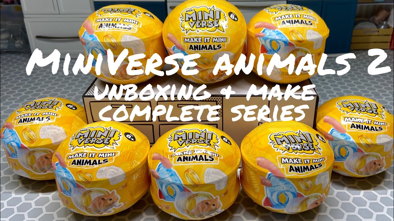 Unboxing & Making New Miniverse Animals 2 complete series! 🐁🐿️🐍🐟🐹🐚