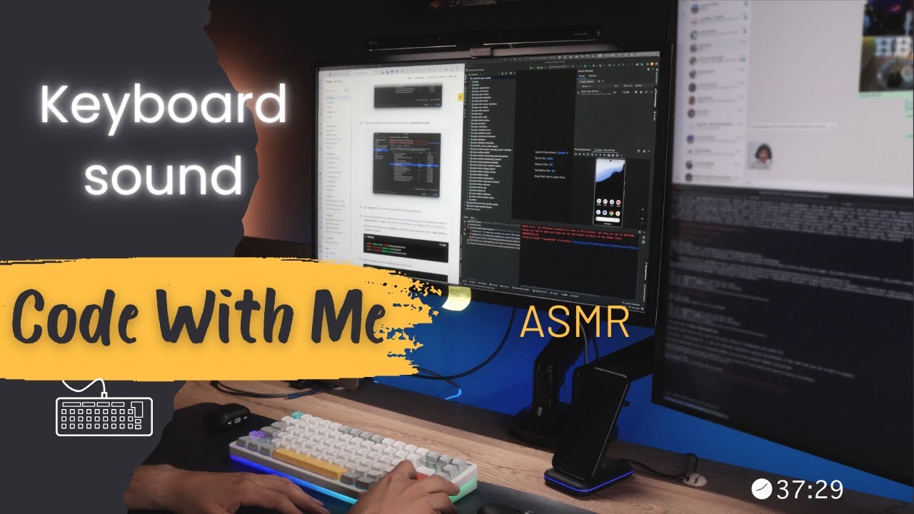 Code With Me | 1 Hour of Keyboard Sounds | ASMR for Focus & Deep Work