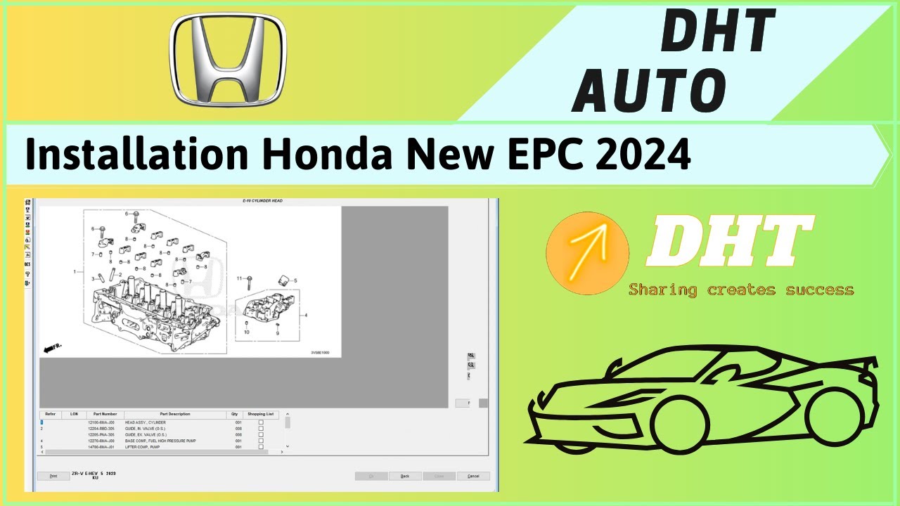 Install guide Honda New EPC Part Catalogs 2024 | dhtauto.com