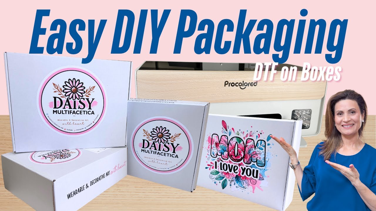 Easy DIY Business Packaging & Gift Boxes Ideas 📦Customize Boxes with DTF Printing