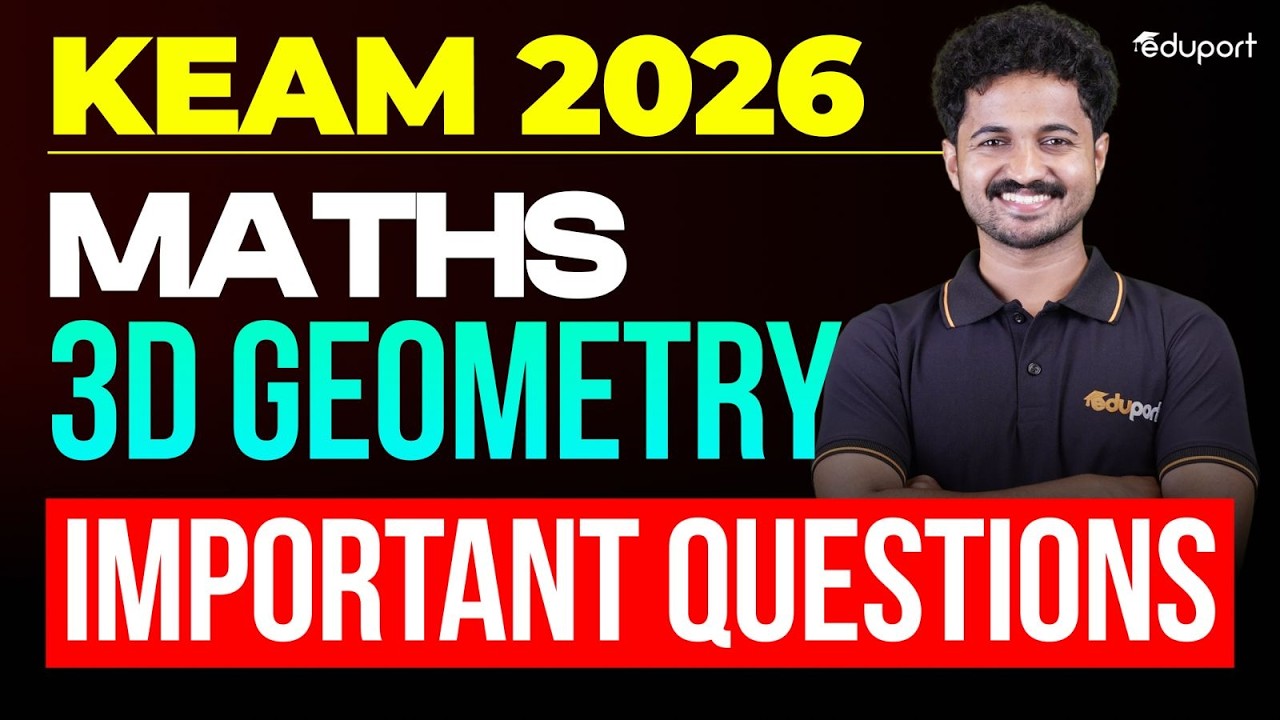 3D Geometry - Important Questions: KEAM 2026 Maths | Eduport KEAM