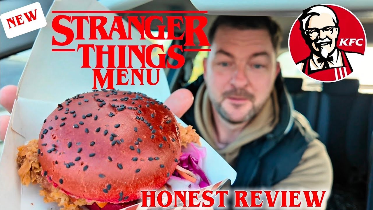 Trying the FULL STRANGER THINGS menu at KFC -  NEW - Stranger Wings 