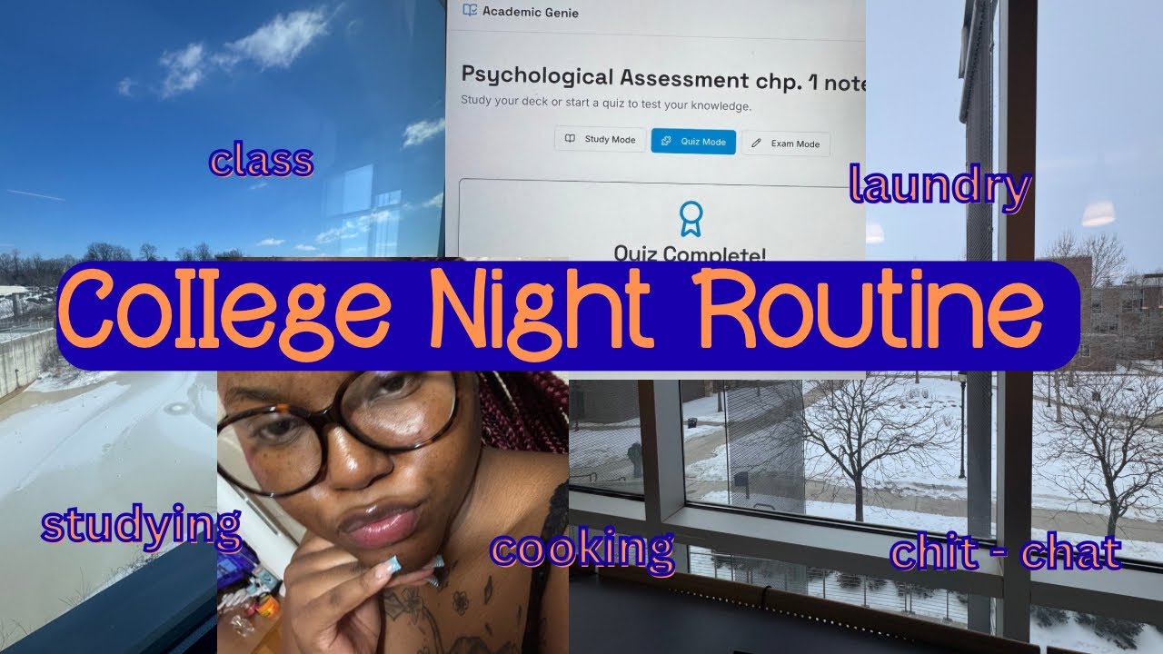 WIND DOWN WITH ME😴💙 *productivity as a college student* || Lifewithtbee 