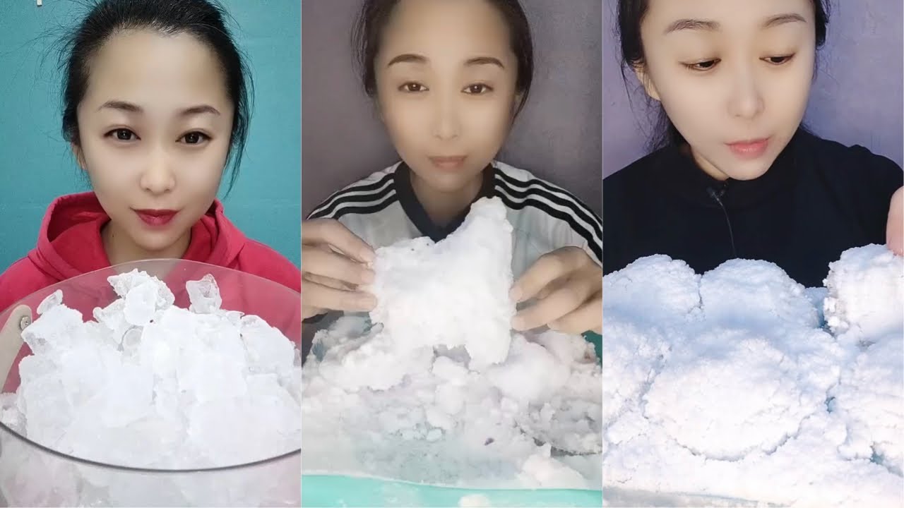 White Ice Eating ASMR | Crushed Ice | Ice Eating