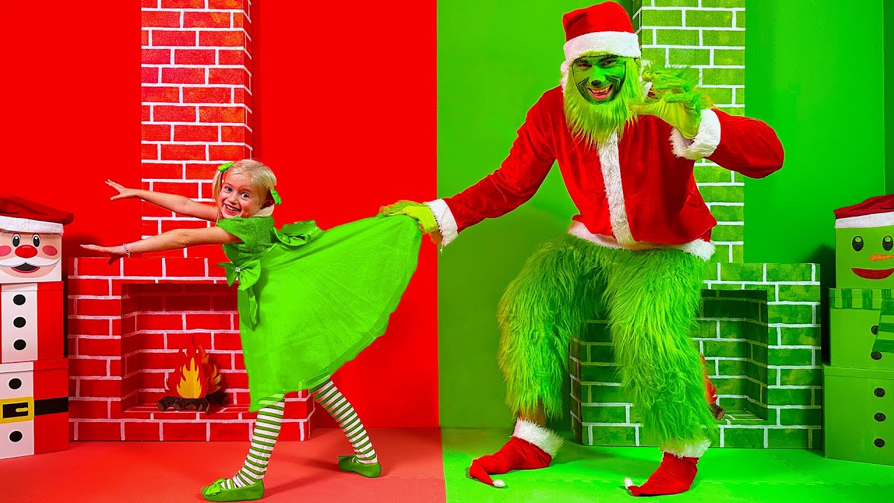 Girl vs Grinch Challenge + more Kids Videos with Katya and Dima