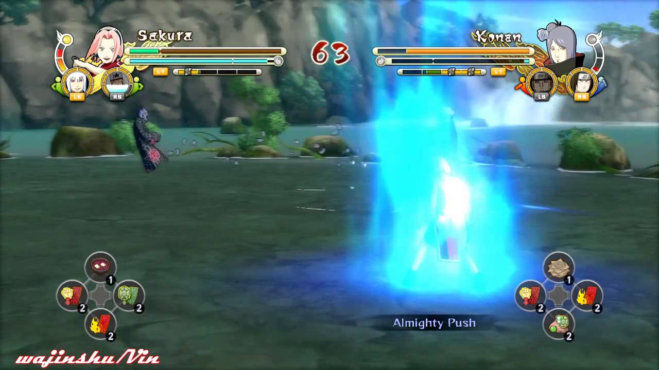 Naruto Ultimate Ninja Storm 3 Pre-time skip Sakura vs Konan Gameplay