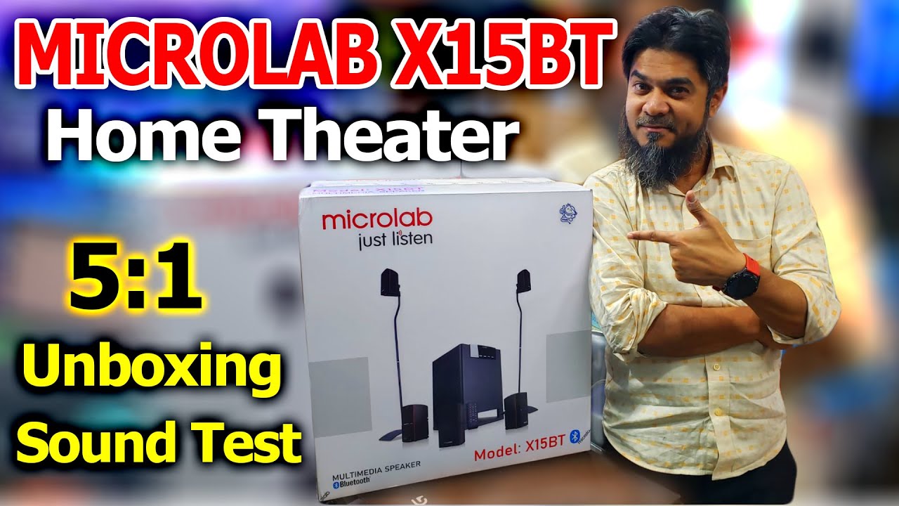 Microlab X15BT 5:1 Home Theater Bluetooth Speaker Review BD / Digital Sound System With Optical Port
