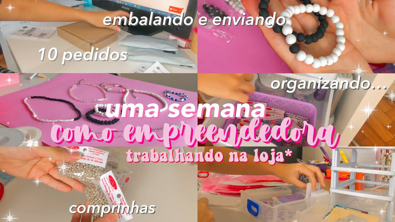 uma semana comigo trabalhando na loja de miçangas 🛍- Sara Quintino