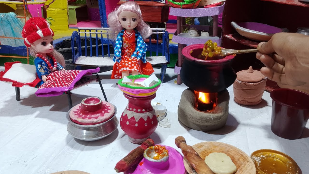 খেলনা বাটিতে ডাল পরোটা রান্না! Tiny Doll Bari! Story-24