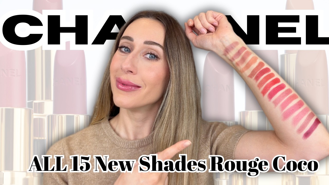 Новая коллекция Chanel Rouge Coco, включающая все 15 оттенков | Полный набор цветов + примерка