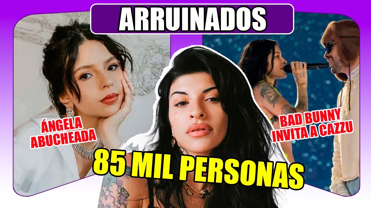 ÁNGELA AGUILAR Y CHRISTIAN NODAL ABUCHEADOS mientras CAZZU canta con BAD BUNNY ante 85 MIL personas