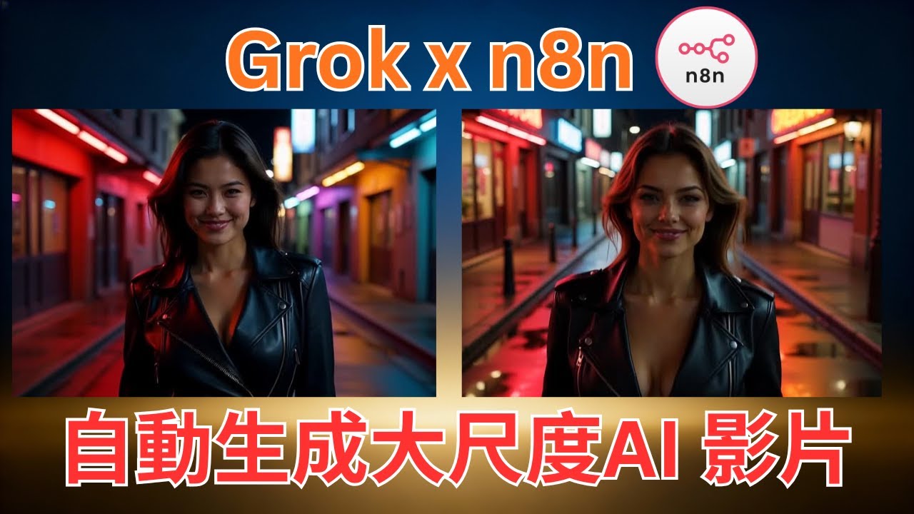 Grok AI Video + n8n 工作流太猛！動畫 IP、真人照片、甚至大尺度 AI 影片都能自動生成🔥