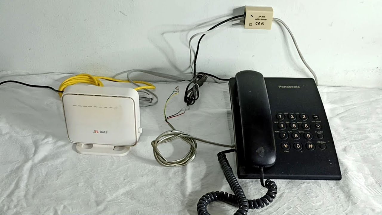 طريقة توصيل الراوتر بالتليفون الارضى | Connect the router to the landline phone