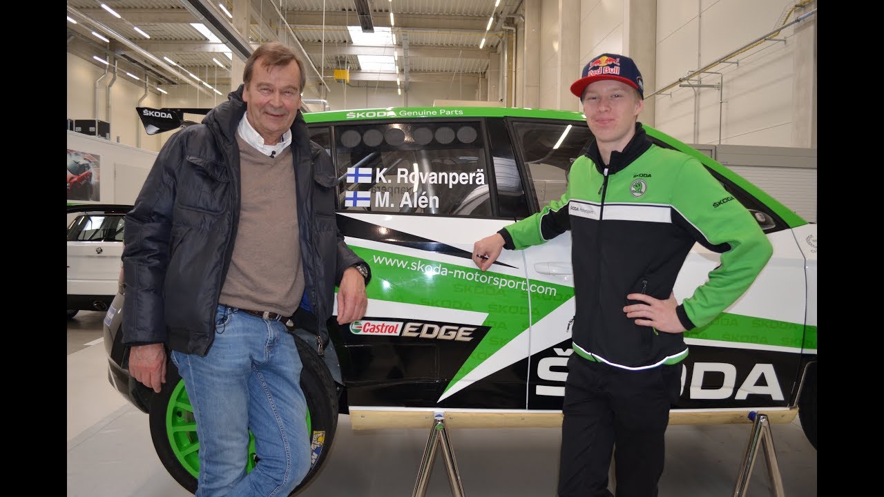 Markku Alén & Kalle Rovanperä Skoda Motorsportin tehtaalla (Teknavi 2019)