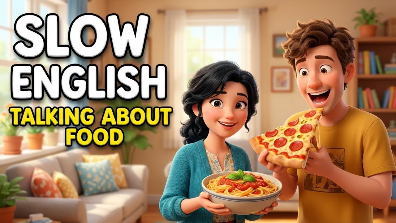 Slow English Conversation Practice: Talking About Food & Cooking 🍕 | A1-A2 Level