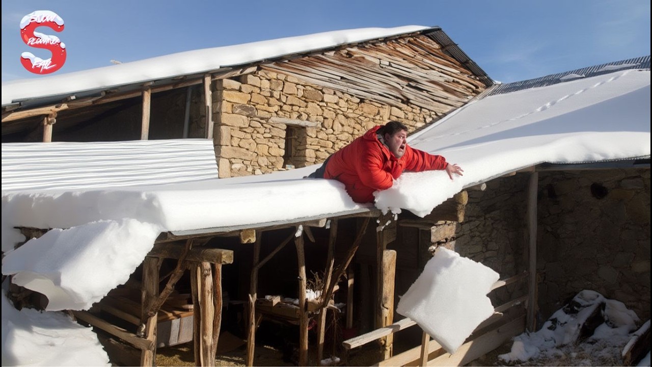 Skilled Snow Removal: Massive Roof Avalanche | Extreme Challenging Roof Snow Clearing Moments #20