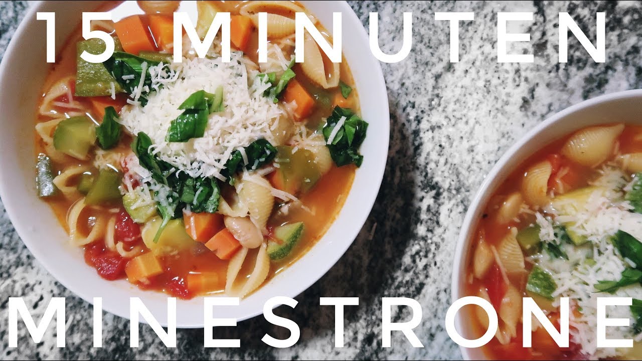 GESUNDE MINESTRONE IN 15 MINUTEN. SUPER EINFACHES REZEPT