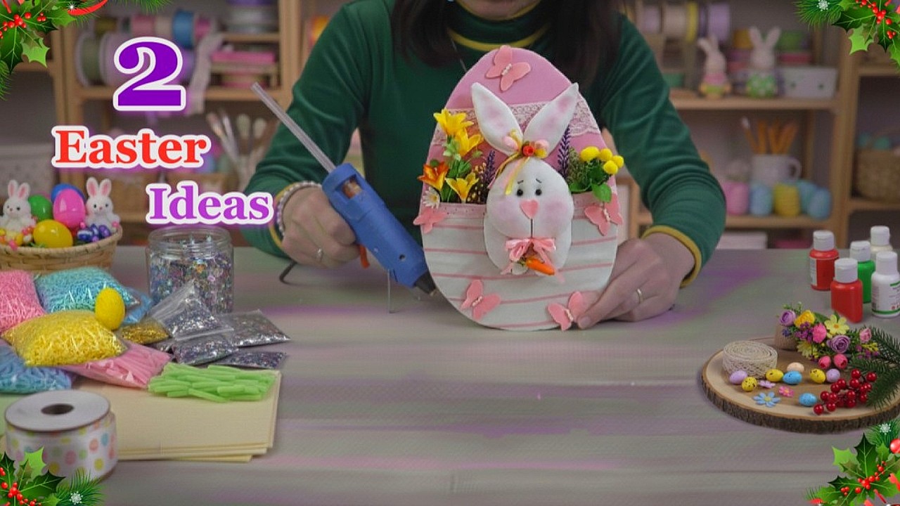 DIY 2 Easter Decoration ideas from Simple Materials at Home| DIY Easy Easter craft idea 🐰34