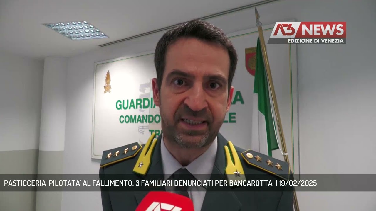 PASTICCERIA 'PILOTATA' AL FALLIMENTO: 3 FAMILIARI DENUNCIATI PER BANCAROTTA  | 19/02/2025