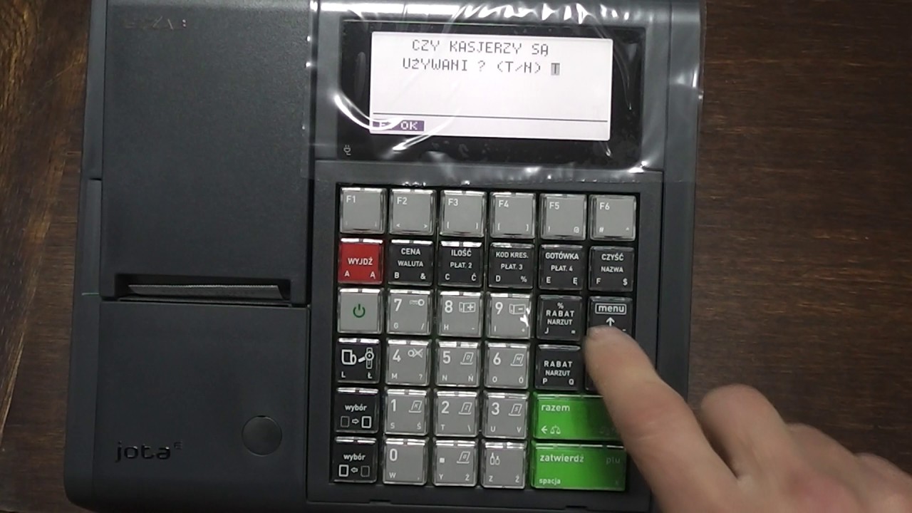 Kasy fiskalne szkolenie -  wyłączenie systemu kasjerskiego Elzab Jota E