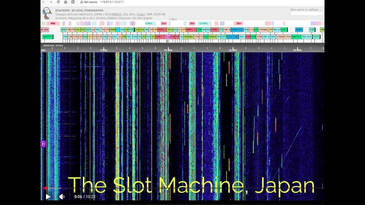 Japanese Slot Machine on 6250 USB Shortwave