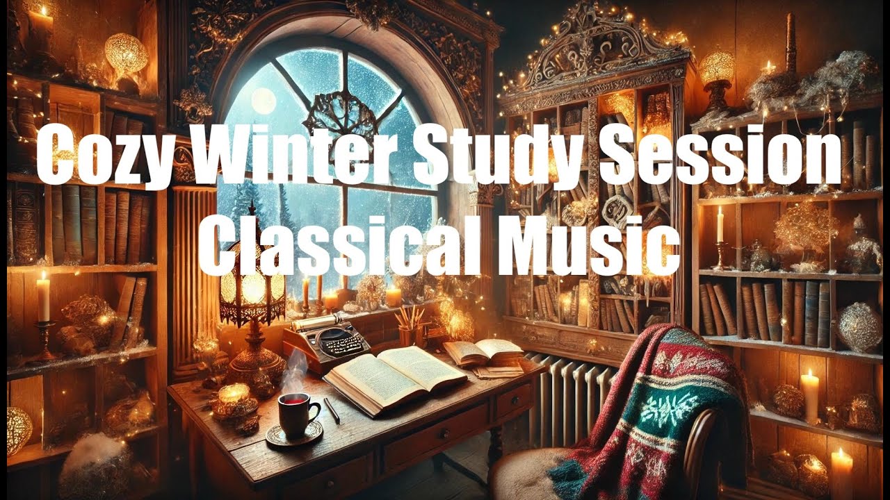 Cozy Winter Study/Work with Pomodoro Timer & Classical Music | Productivity Boost |  Study & Chill|