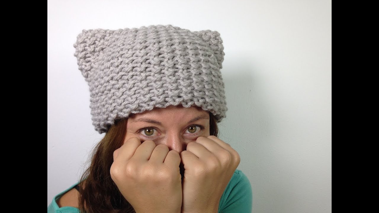 Cómo tejer un gorro gatito (gorro con orejitas Kitty Hat) en telar [MUY FÁCIL]