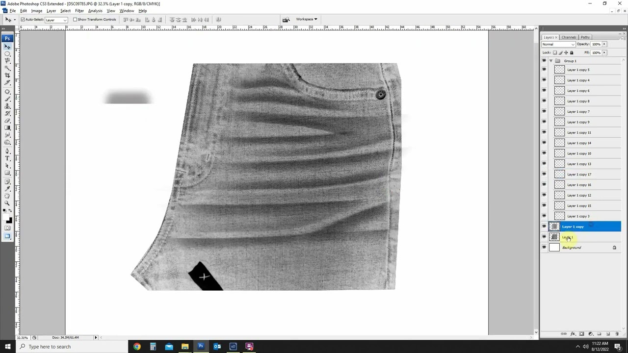 Basics for denim laser pattern making.