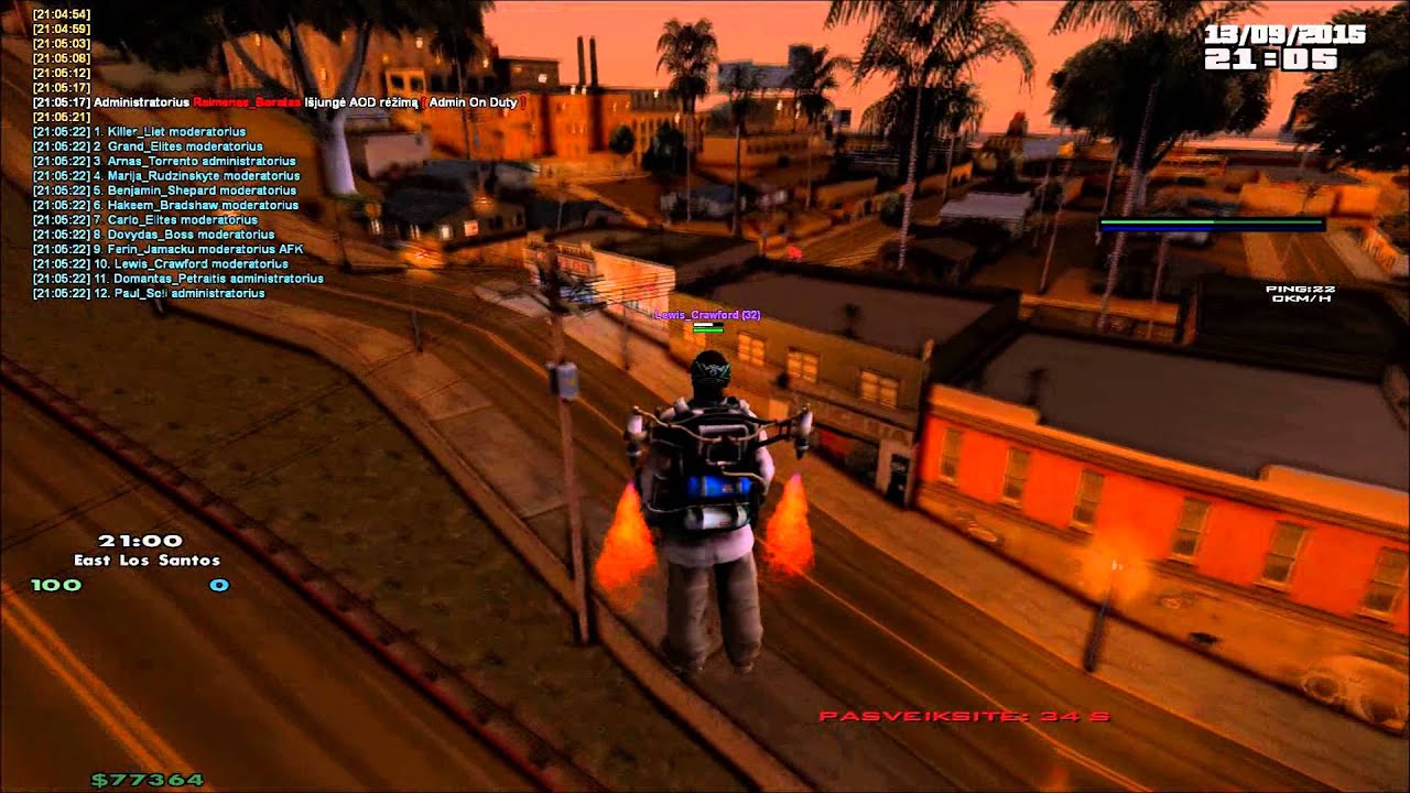 SA:MP | Lewis_Crawford [Jet'Pack naudojimas saviems tikslams]