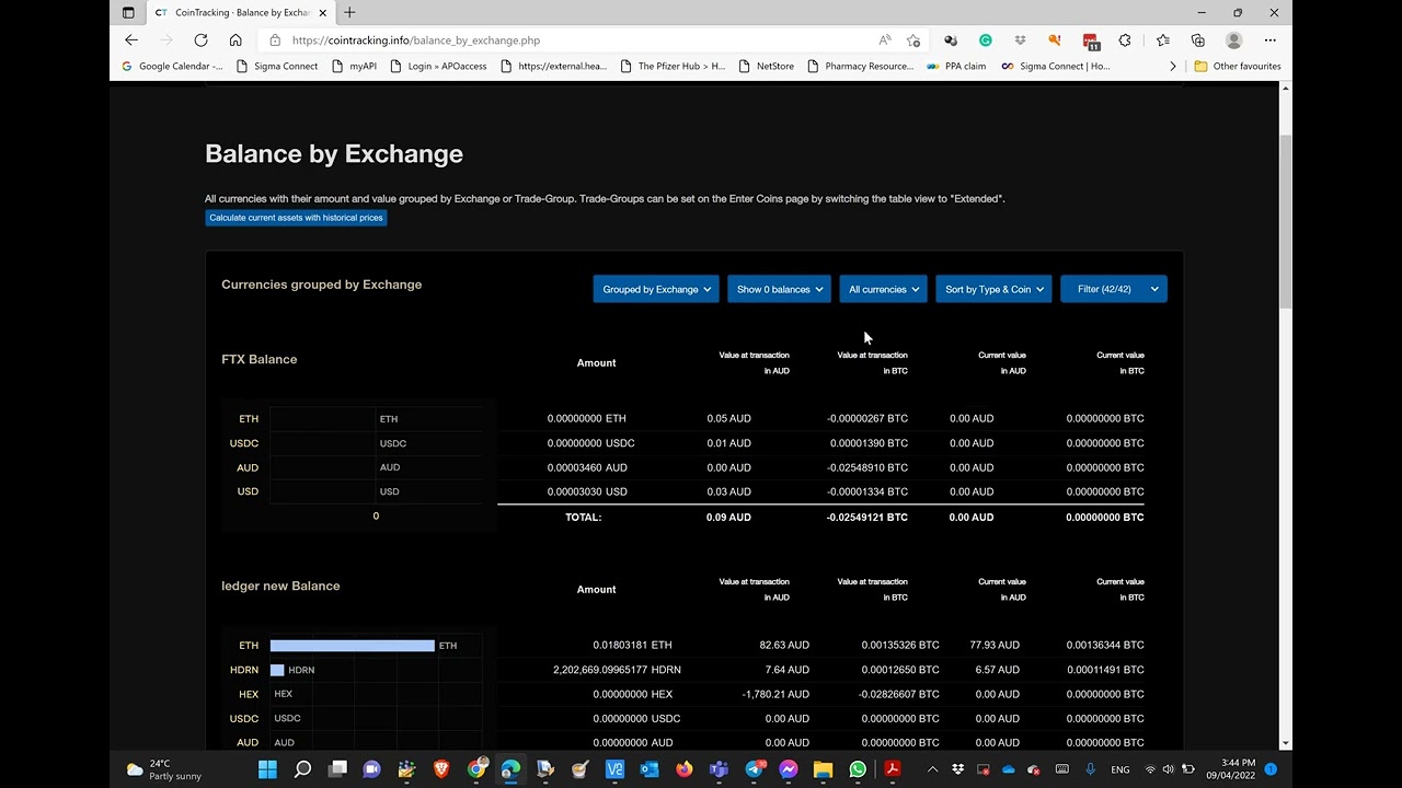 How to fix error in USD and USDC balance in cointracking with FTX API import.