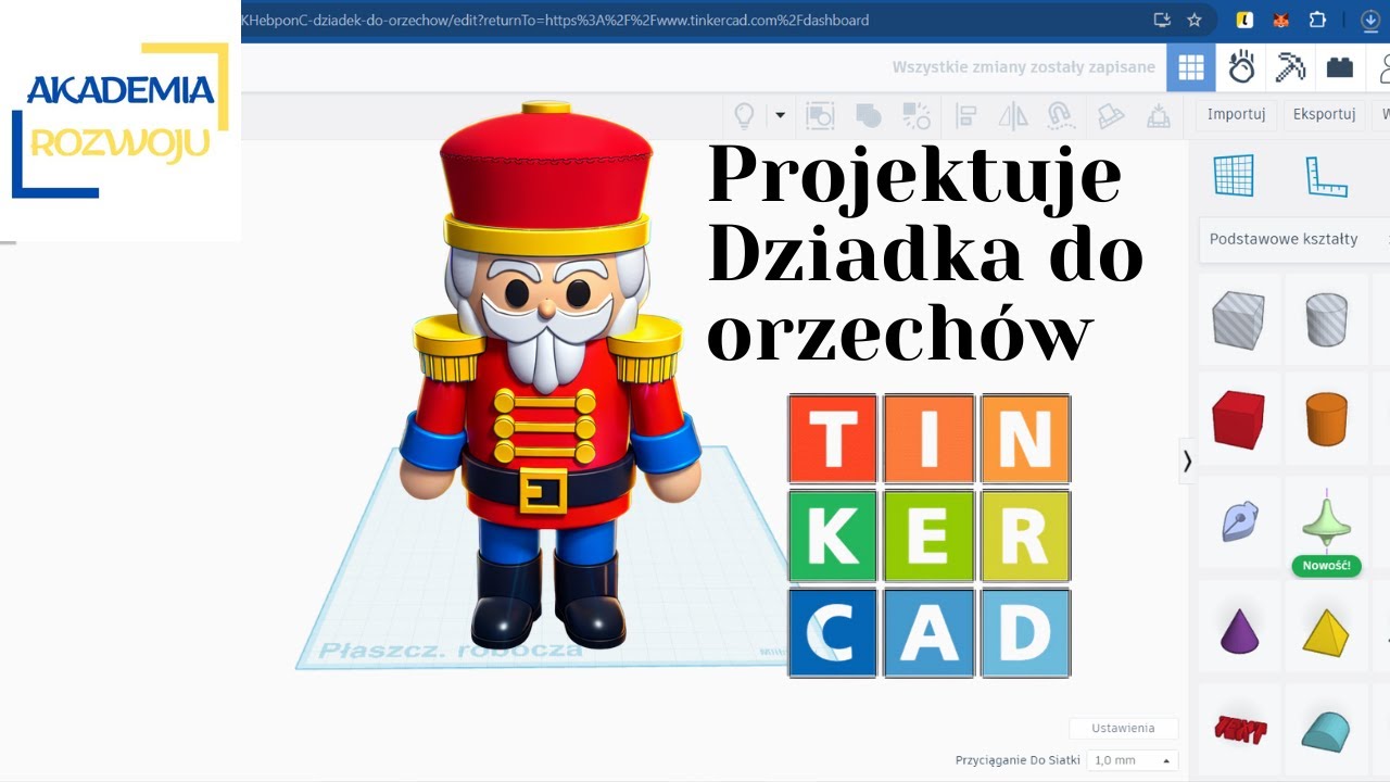Zrobiłem Świątecznego DZIADKA DO ORZECHÓW w 3D!