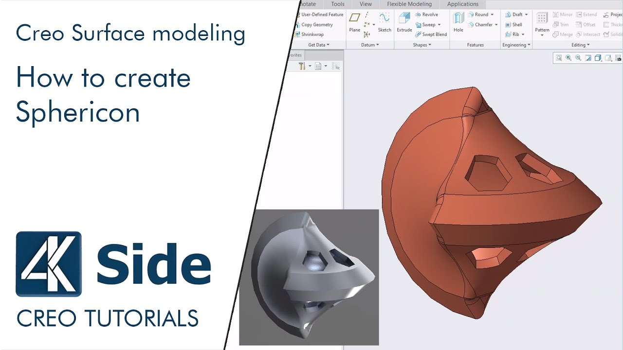Sphericon - Creo Surface modeling