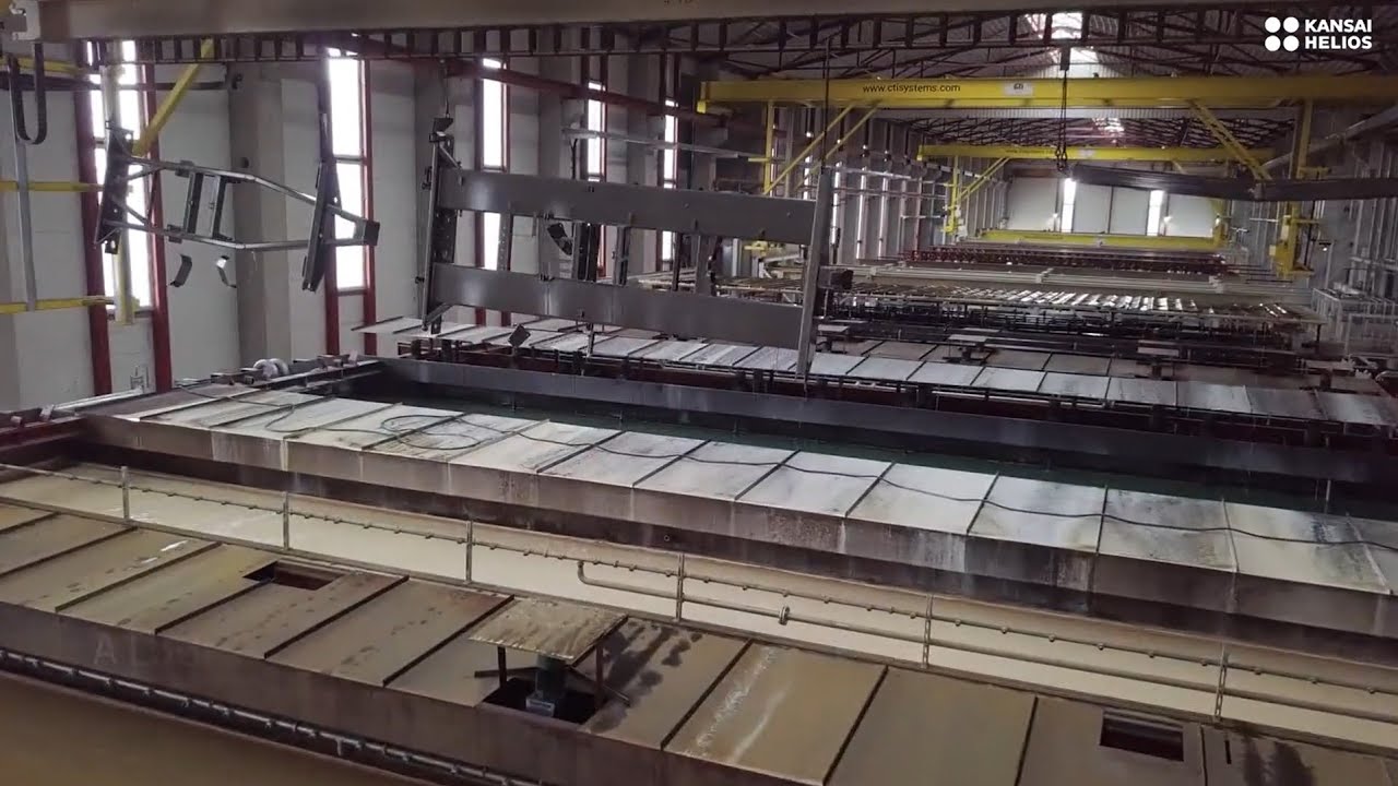 First coating line for agricultural trailers with cutting edge e-coat and powder coating system