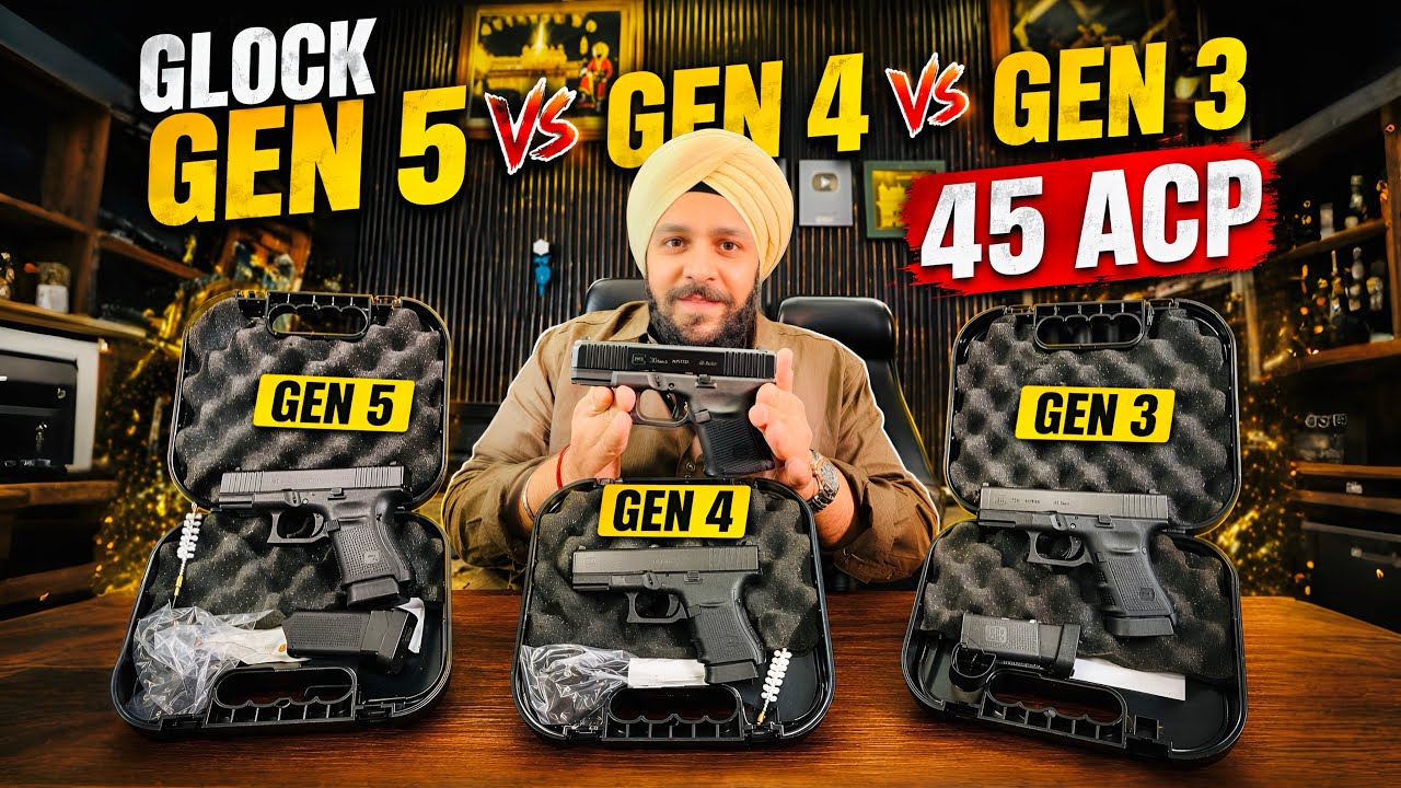 Glock Gen 5 vs Gen 4 vs Gen3 cal .45 acp only at Sharda Gun House Latest Weapons India Best Dealer 